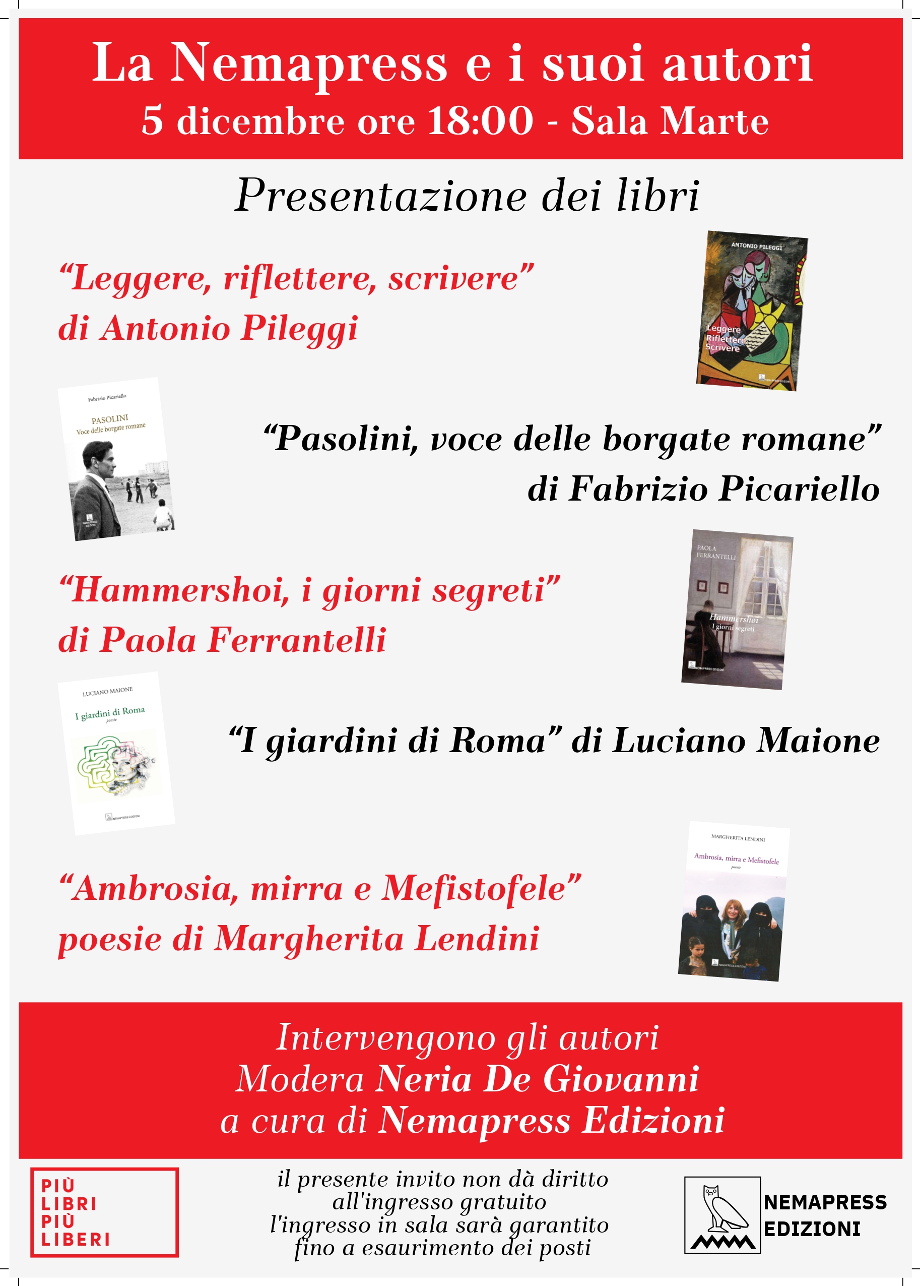 La Nemapress Edizioni a Più libri Più liberi 2025 La Nemapress Edizioni a Più libri Più liberi 2025